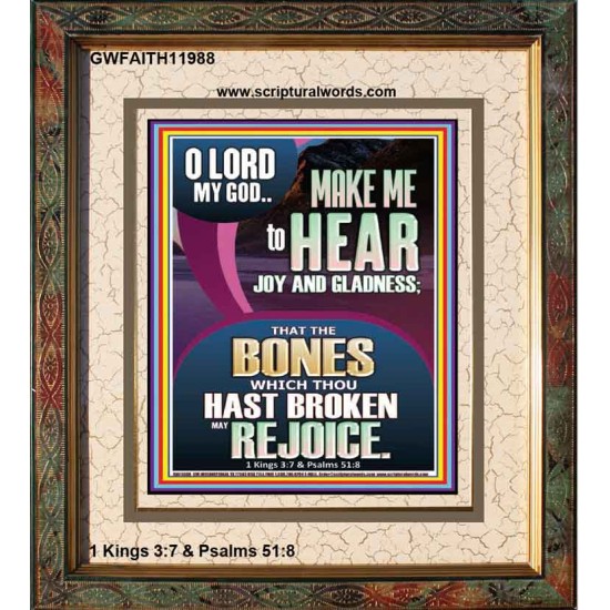 MAKE ME TO HEAR JOY AND GLADNESS  Scripture Portrait Signs  GWFAITH11988  