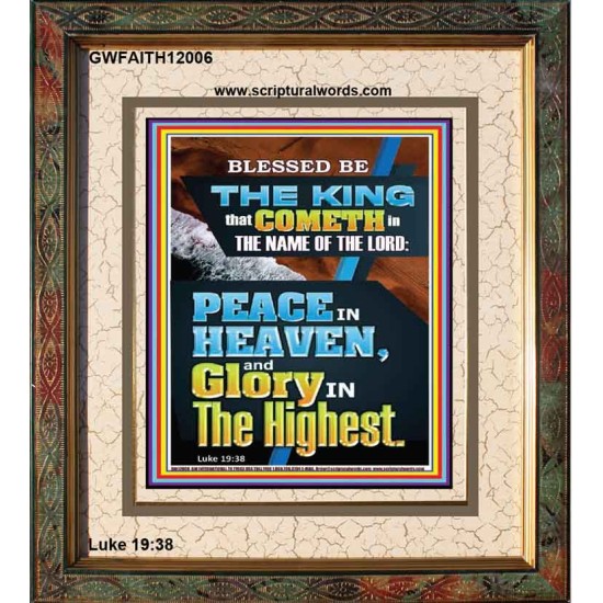 PEACE IN HEAVEN AND GLORY IN THE HIGHEST  Contemporary Christian Wall Art  GWFAITH12006  