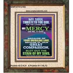 BECAUSE OF YOUR UNFAILING LOVE AND GREAT COMPASSION  Religious Wall Art   GWFAITH12183  "16x18"