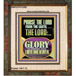PRAISE THE LORD FROM THE EARTH  Contemporary Christian Paintings Portrait  GWFAITH12200  "16x18"