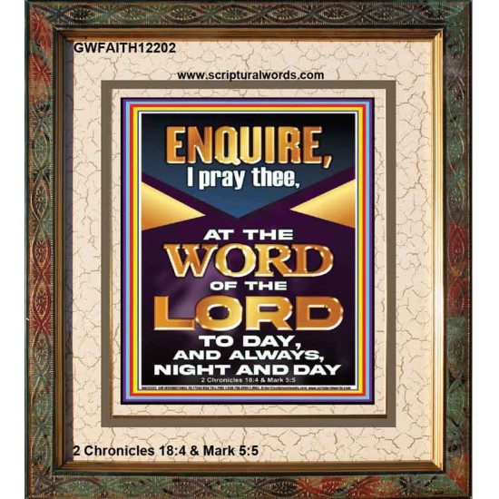 MEDITATE THE WORD OF THE LORD DAY AND NIGHT  Contemporary Christian Wall Art Portrait  GWFAITH12202  