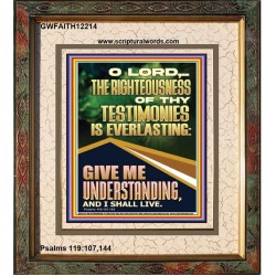 THE RIGHTEOUSNESS OF THY TESTIMONIES IS EVERLASTING  Scripture Art Prints  GWFAITH12214  "16x18"