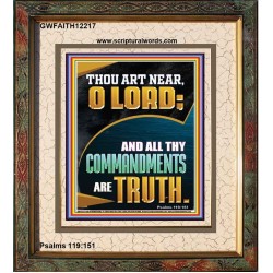 ALL THY COMMANDMENTS ARE TRUTH O LORD  Ultimate Inspirational Wall Art Picture  GWFAITH12217  "16x18"
