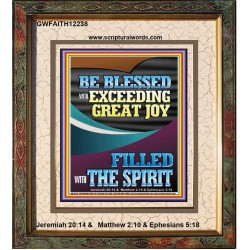 BE BLESSED WITH EXCEEDING GREAT JOY  Scripture Art Prints Portrait  GWFAITH12238  "16x18"