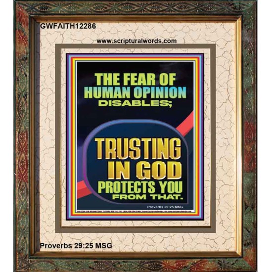 TRUSTING IN GOD PROTECTS YOU  Scriptural Décor  GWFAITH12286  