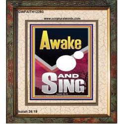 AWAKE AND SING  Bible Verse Portrait  GWFAITH12293  "16x18"