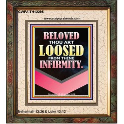 THOU ART LOOSED FROM THINE INFIRMITY  Scripture Portrait   GWFAITH12295  "16x18"