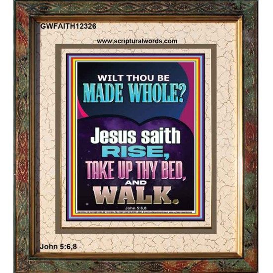 RISE TAKE UP THY BED AND WALK  Custom Wall Scripture Art  GWFAITH12326  