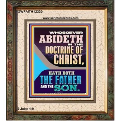 ABIDETH IN THE DOCTRINE OF CHRIST  Custom Christian Artwork Portrait  GWFAITH12330  "16x18"