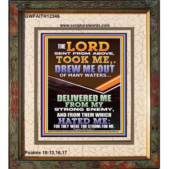 THE LORD DREW ME OUT OF MANY WATERS  New Wall Décor  GWFAITH12346  