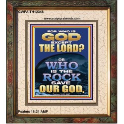 WHO IS THE ROCK SAVE OUR GOD  Art & Décor Portrait  GWFAITH12348  "16x18"