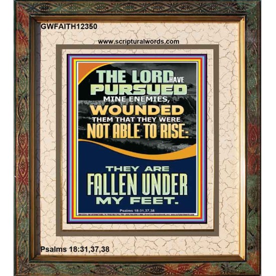 MY ENEMIES ARE FALLEN UNDER MY FEET  Bible Verse for Home Portrait  GWFAITH12350  