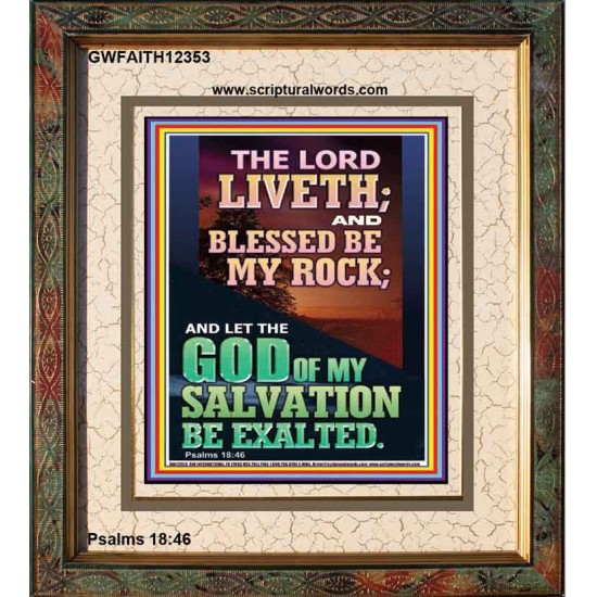 BLESSED BE MY ROCK GOD OF MY SALVATION  Bible Verse for Home Portrait  GWFAITH12353  