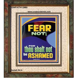 FEAR NOT FOR THOU SHALT NOT BE ASHAMED  Children Room  GWFAITH12668  "16x18"