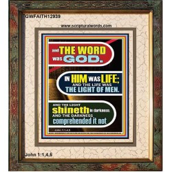 IN HIM WAS LIFE AND THE LIFE WAS THE LIGHT OF MEN  Eternal Power Portrait  GWFAITH12939  "16x18"