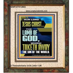 LAMB OF GOD WHICH TAKETH AWAY THE SIN OF THE WORLD  Ultimate Inspirational Wall Art Portrait  GWFAITH12943  "16x18"