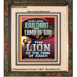 LAMB OF GOD THE LION OF THE TRIBE OF JUDA  Unique Power Bible Portrait  GWFAITH12945  "16x18"