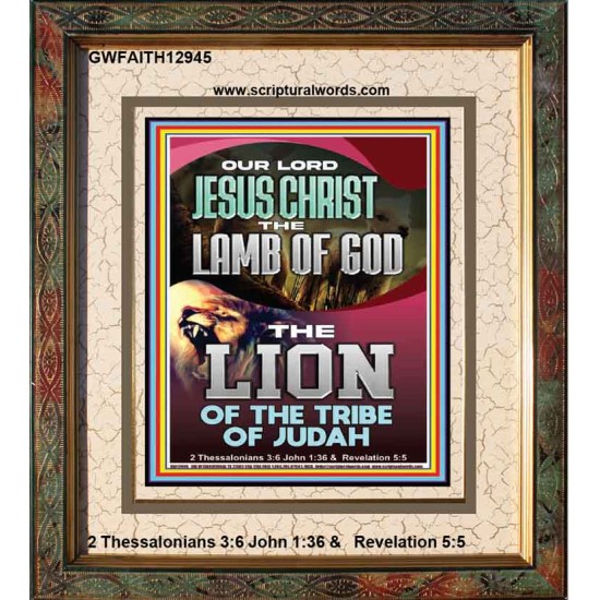 LAMB OF GOD THE LION OF THE TRIBE OF JUDA  Unique Power Bible Portrait  GWFAITH12945  