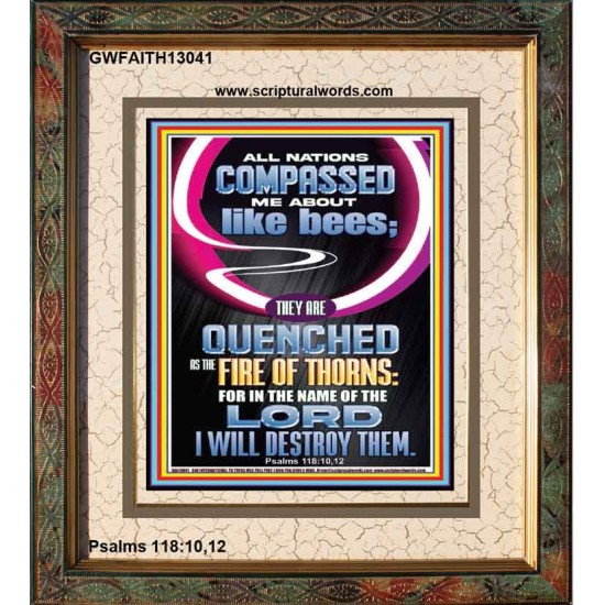 QUENCHED AS THE FIRE OF THORNS  Scripture Art  GWFAITH13041  