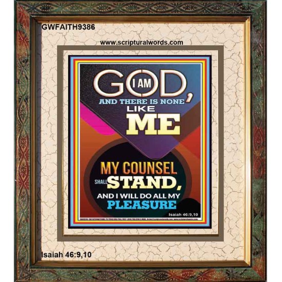 MY COUNSEL SHALL STAND  Ultimate Inspirational Wall Art Portrait  GWFAITH9386  