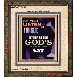 DO WHAT GOD'S TEACHINGS SAY  Children Room Portrait  GWFAITH9393  "16x18"