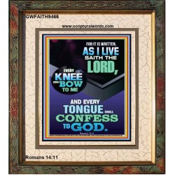 EVERY TONGUE WILL GIVE WORSHIP TO GOD  Unique Power Bible Portrait  GWFAITH9466  "16x18"