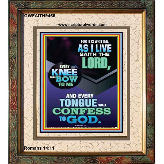 EVERY TONGUE WILL GIVE WORSHIP TO GOD  Unique Power Bible Portrait  GWFAITH9466  