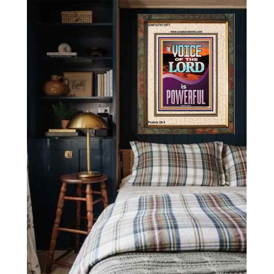 THE VOICE OF THE LORD IS POWERFUL  Scriptures Décor Wall Art  GWFAITH11977  