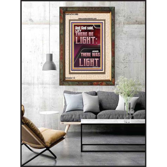 AND GOD SAID LET THERE BE LIGHT  Christian Quotes Portrait  GWFAITH11995  