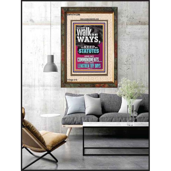 WALK IN MY WAYS AND KEEP MY COMMANDMENTS  Wall & Art Décor  GWFAITH12296  