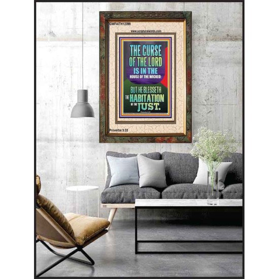 THE LORD BLESSED THE HABITATION OF THE JUST  Large Scriptural Wall Art  GWFAITH12399  