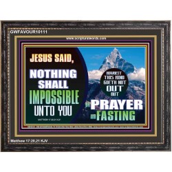 WITH GOD NOTHING SHALL BE IMPOSSIBLE  Modern Wall Art  GWFAVOUR10111  "45X33"