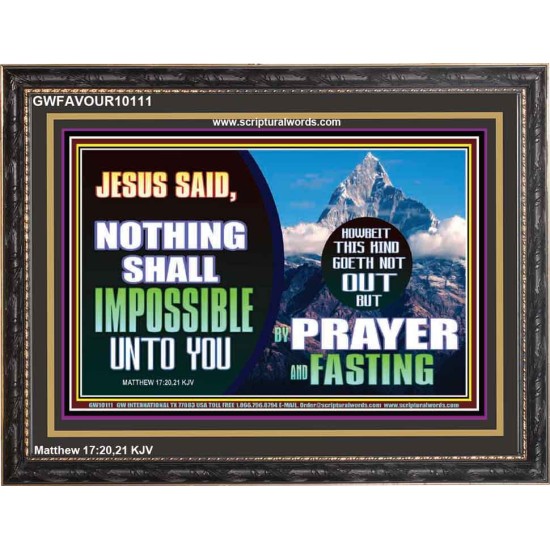 WITH GOD NOTHING SHALL BE IMPOSSIBLE  Modern Wall Art  GWFAVOUR10111  