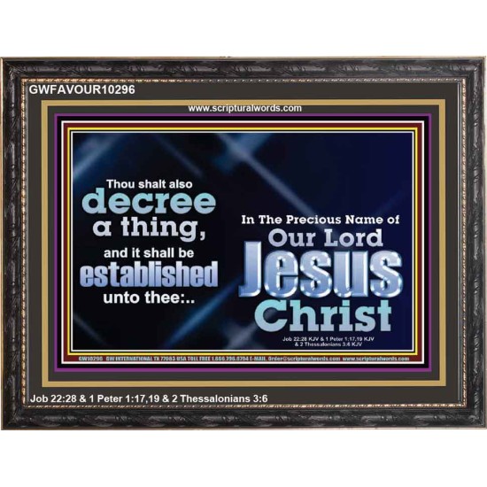 THE LIGHT SHALL SHINE UPON THY WAYS  Christian Quote Wooden Frame  GWFAVOUR10296  