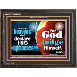 THE HEAVENS SHALL DECLARE HIS RIGHTEOUSNESS  Custom Contemporary Christian Wall Art  GWFAVOUR10304  "45X33"