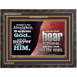 DELIGHT IN THE ALMIGHTY  Unique Scriptural ArtWork  GWFAVOUR10312  "45X33"
