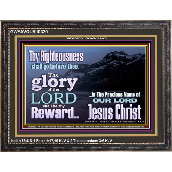 THE GLORY OF THE LORD WILL BE UPON YOU  Custom Inspiration Scriptural Art Wooden Frame  GWFAVOUR10320  