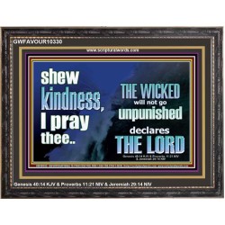 THE WICKED WILL NOT GO UNPUNISHED  Bible Verse for Home Wooden Frame  GWFAVOUR10330  "45X33"