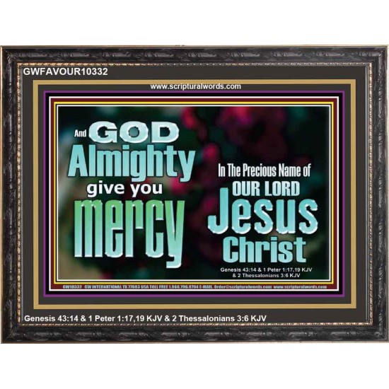 GOD ALMIGHTY GIVES YOU MERCY  Bible Verse for Home Wooden Frame  GWFAVOUR10332  