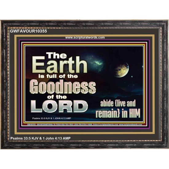 EARTH IS FULL OF GOD GOODNESS ABIDE AND REMAIN IN HIM  Unique Power Bible Picture  GWFAVOUR10355  