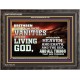 TURN FROM THESE VANITIES TO THE LIVING GOD JEHOVAH  Unique Scriptural Wooden Frame  GWFAVOUR10363  