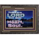 TURN UNTO THE LORD WITH ALL THINE HEART  Unique Scriptural Wooden Frame  GWFAVOUR10372  