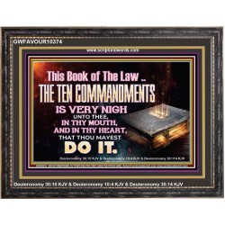 KEEP THE TEN COMMANDMENTS FERVENTLY  Ultimate Power Wooden Frame  GWFAVOUR10374  "45X33"