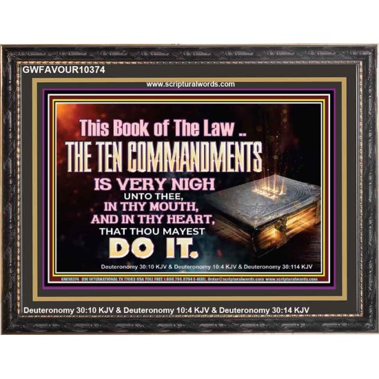 KEEP THE TEN COMMANDMENTS FERVENTLY  Ultimate Power Wooden Frame  GWFAVOUR10374  