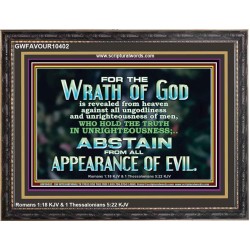 UNGODLINESS AND UNRIGHTEOUSNESS OUTLAW IN ETERNITY  Righteous Living Christian Wooden Frame  GWFAVOUR10402  "45X33"