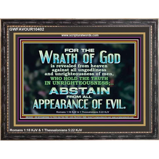 UNGODLINESS AND UNRIGHTEOUSNESS OUTLAW IN ETERNITY  Righteous Living Christian Wooden Frame  GWFAVOUR10402  