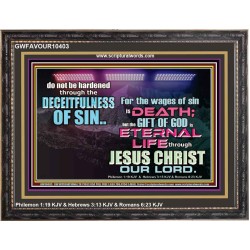 THE WAGES OF SIN IS DEATH  Eternal Power Wooden Frame  GWFAVOUR10403  "45X33"