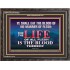 LIFE OF FLESH IS THE BLOOD EAT NO MANNER OF FLESH WITH BLOOD  Church Wooden Frame  GWFAVOUR10422  "45X33"