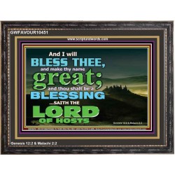 THOU SHALL BE A BLESSINGS  Wooden Frame Scripture   GWFAVOUR10451  "45X33"
