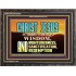 CHRIST JESUS OUR WISDOM, RIGHTEOUSNESS, SANCTIFICATION AND OUR REDEMPTION  Encouraging Bible Verse Wooden Frame  GWFAVOUR10457  "45X33"